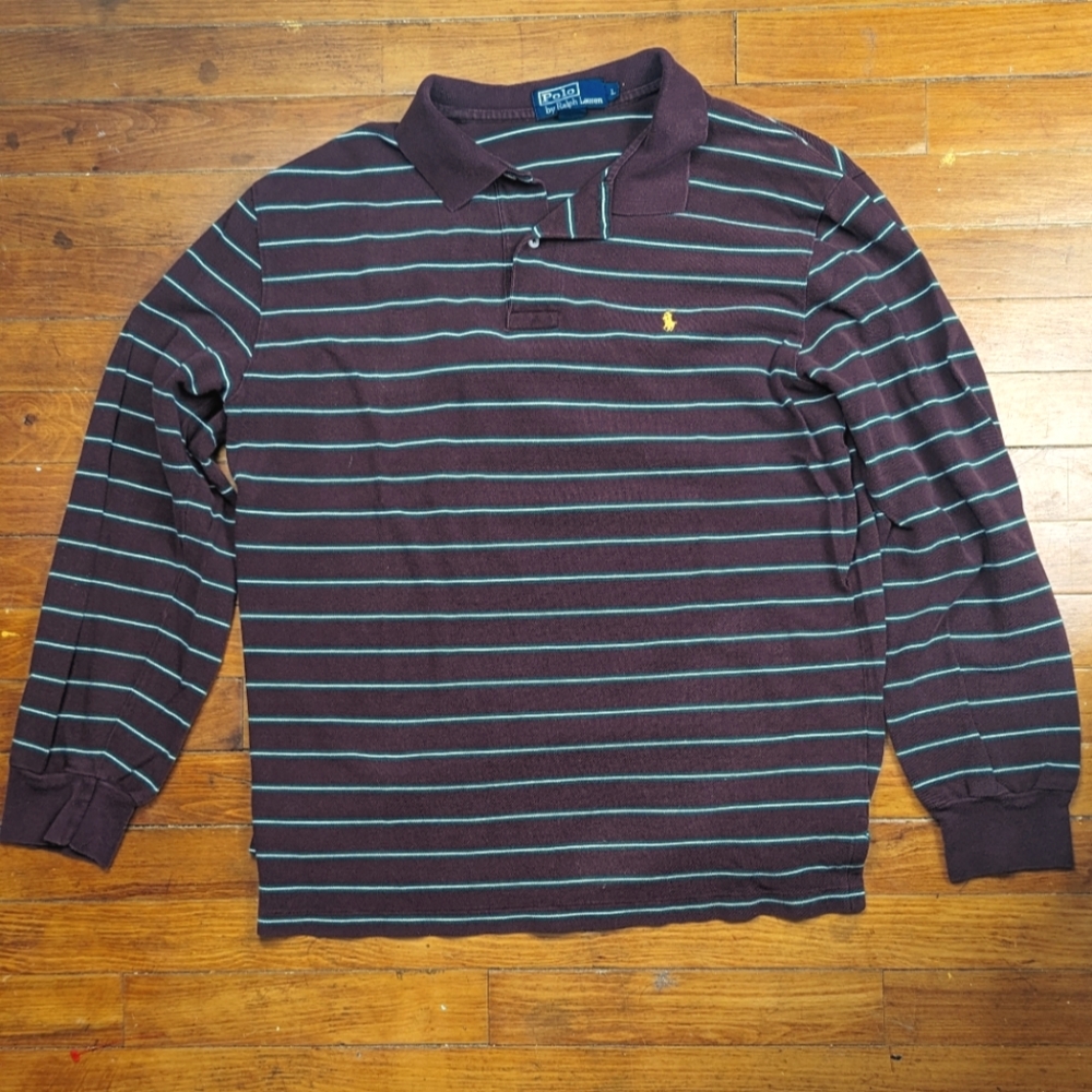 Ralph Lauren Long Sleeve Striped Polo